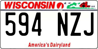 WI license plate 594NZJ