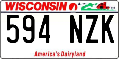 WI license plate 594NZK