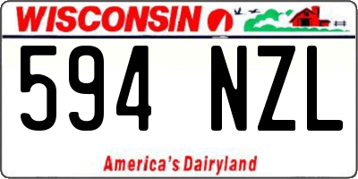 WI license plate 594NZL