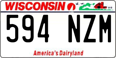 WI license plate 594NZM