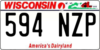 WI license plate 594NZP