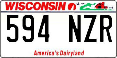 WI license plate 594NZR