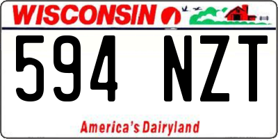 WI license plate 594NZT