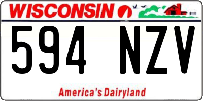 WI license plate 594NZV