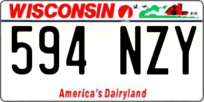 WI license plate 594NZY