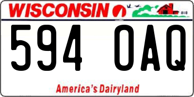 WI license plate 594OAQ