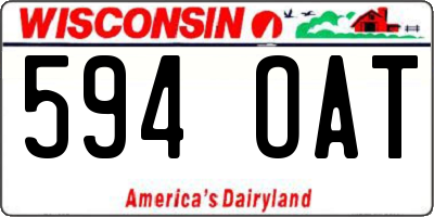 WI license plate 594OAT