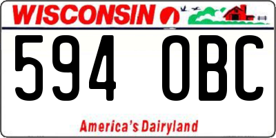 WI license plate 594OBC