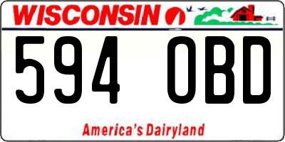 WI license plate 594OBD