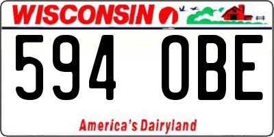 WI license plate 594OBE