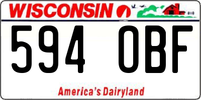 WI license plate 594OBF