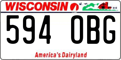 WI license plate 594OBG