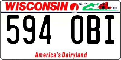WI license plate 594OBI