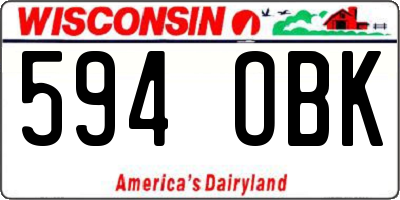 WI license plate 594OBK