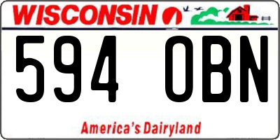 WI license plate 594OBN