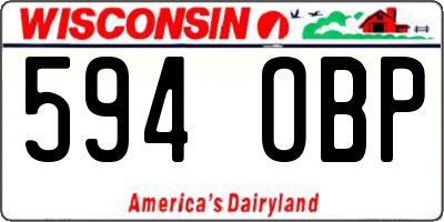 WI license plate 594OBP