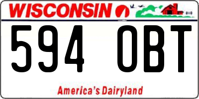 WI license plate 594OBT