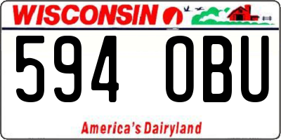 WI license plate 594OBU