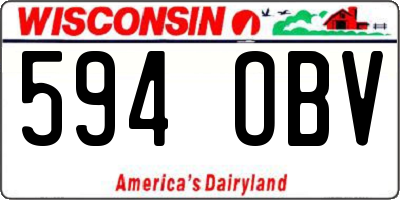 WI license plate 594OBV