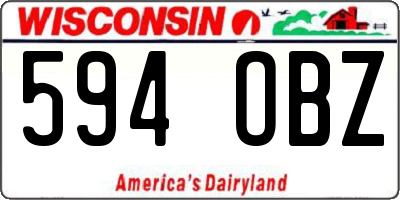 WI license plate 594OBZ