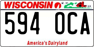 WI license plate 594OCA