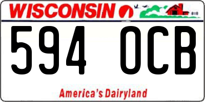 WI license plate 594OCB