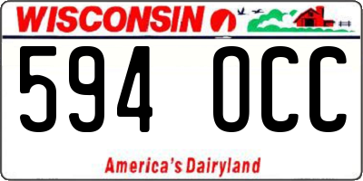 WI license plate 594OCC