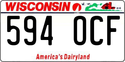 WI license plate 594OCF
