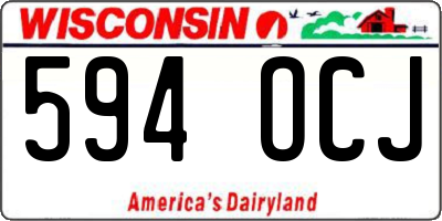WI license plate 594OCJ
