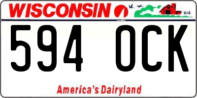 WI license plate 594OCK