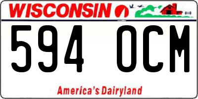 WI license plate 594OCM