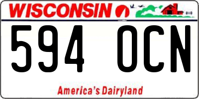 WI license plate 594OCN