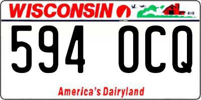 WI license plate 594OCQ