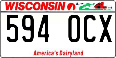 WI license plate 594OCX