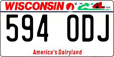 WI license plate 594ODJ