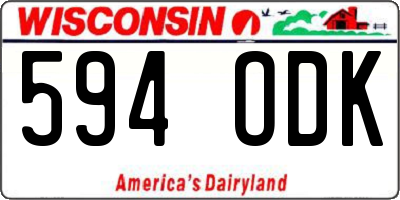 WI license plate 594ODK