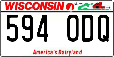 WI license plate 594ODQ