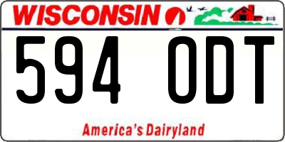 WI license plate 594ODT