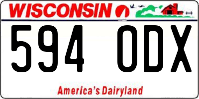 WI license plate 594ODX