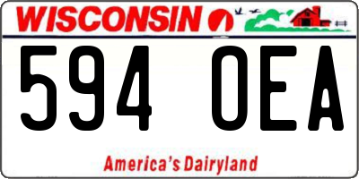 WI license plate 594OEA