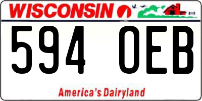WI license plate 594OEB