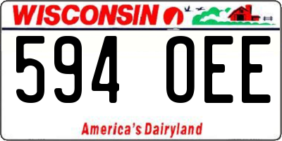 WI license plate 594OEE