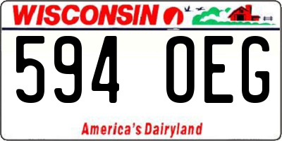 WI license plate 594OEG