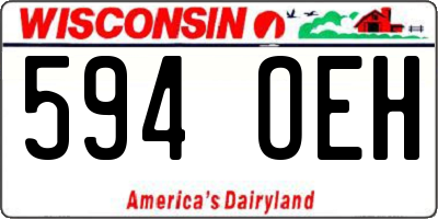 WI license plate 594OEH