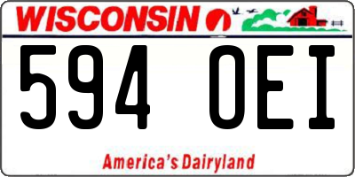 WI license plate 594OEI