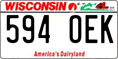 WI license plate 594OEK