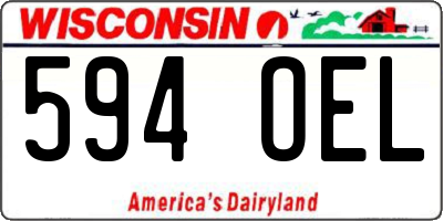 WI license plate 594OEL