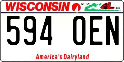 WI license plate 594OEN