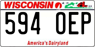 WI license plate 594OEP