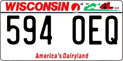 WI license plate 594OEQ